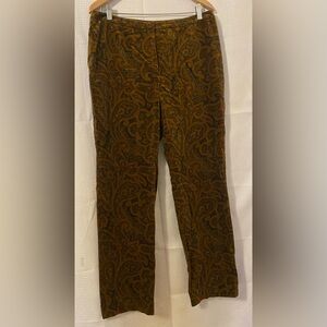 Rena Rowan Corduroy Pants - Brown Paisley